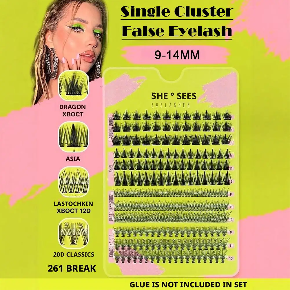 New Segmented False Eyelash Extension Clusters DIY Natural Soft Makeup Individual Lashes Thick Eyelashe Mink Grafting I8H5