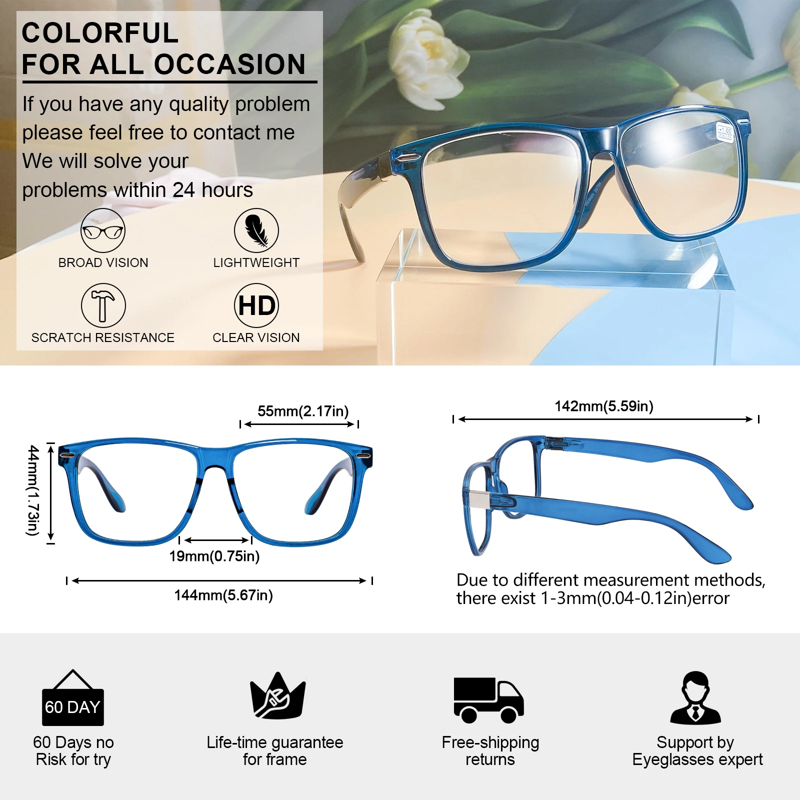 Übergroße Lesebrille für Herren, Modedesigner-Brillen, Hyperopie, optische Brillen, großer Rahmen, 1,0 1,5 2,0 3,0