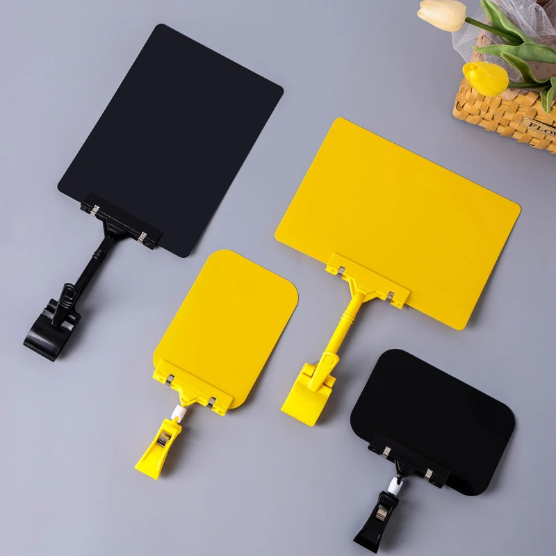 Whiteboard Clip for Displaying Fruit Price Tag, Waterproof PVC Food Merchandising Sign Holder