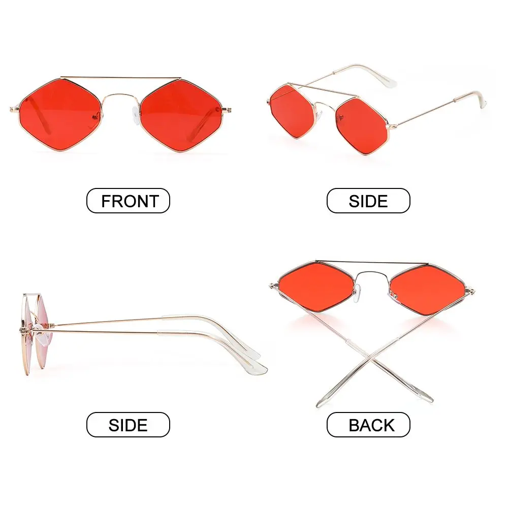 Женские винтажные очки неправильной формы с защитой UV400, винтажные солнцезащитные очки, женские солнцезащитные очки в маленькой оправе, многоугольные солнцезащитные очки