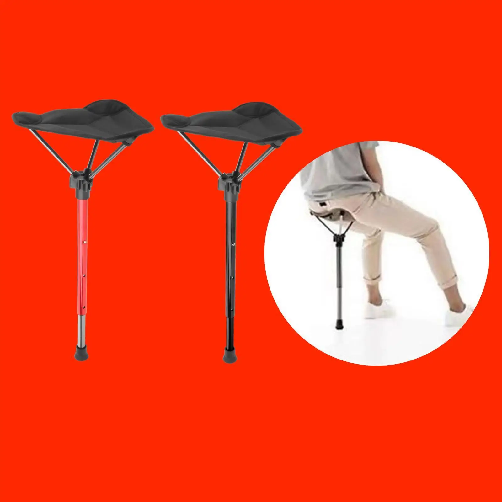 

Tripod Folding Stool Concerts Slacker Chair Concert Telescopic Seat Cushion Portable Stand Stool Concerts Activities Seat