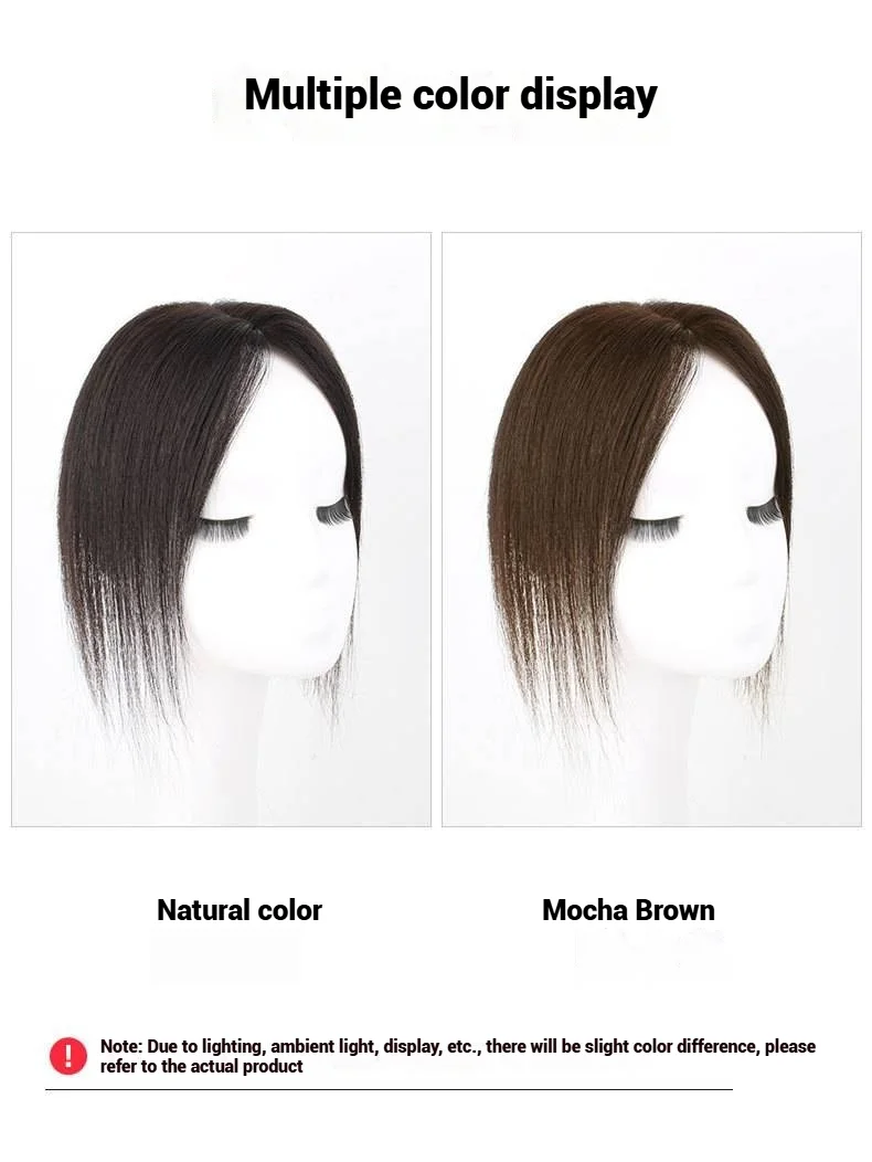 Postiches à Base de dentelle suisse faites à la main pour femmes, postiches 100% cheveux humains avec frange, couverture de cheveux gris respirante