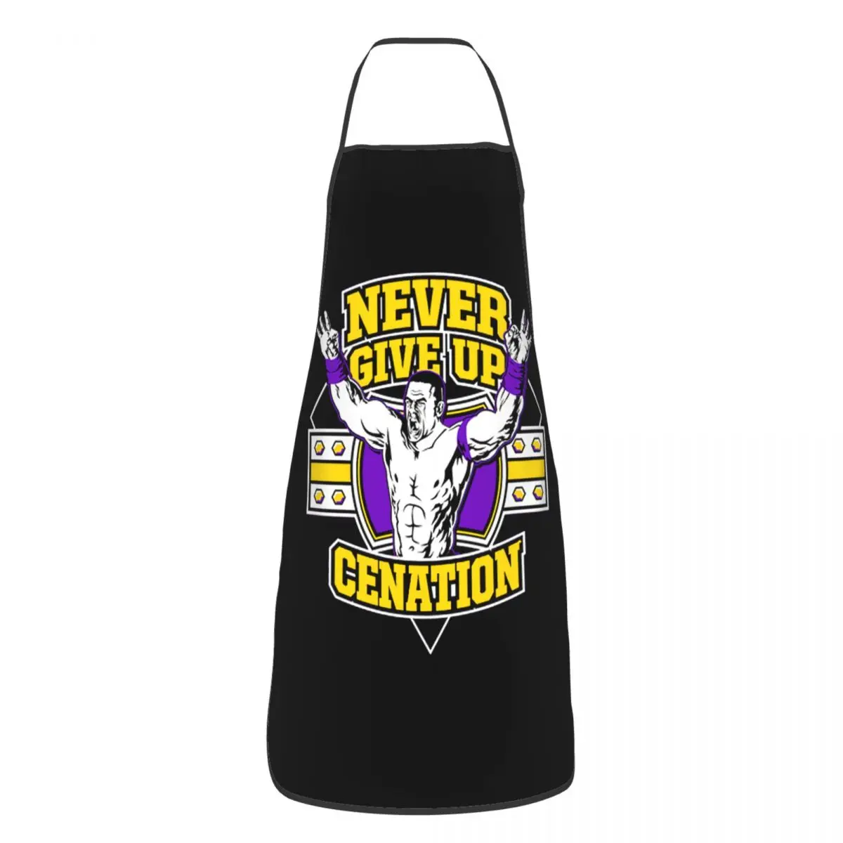 WWE John Cena Apron for Women Men Unisex Bib Never Give Up Cooking Kitchen Tablier Cuisine Chef Painting