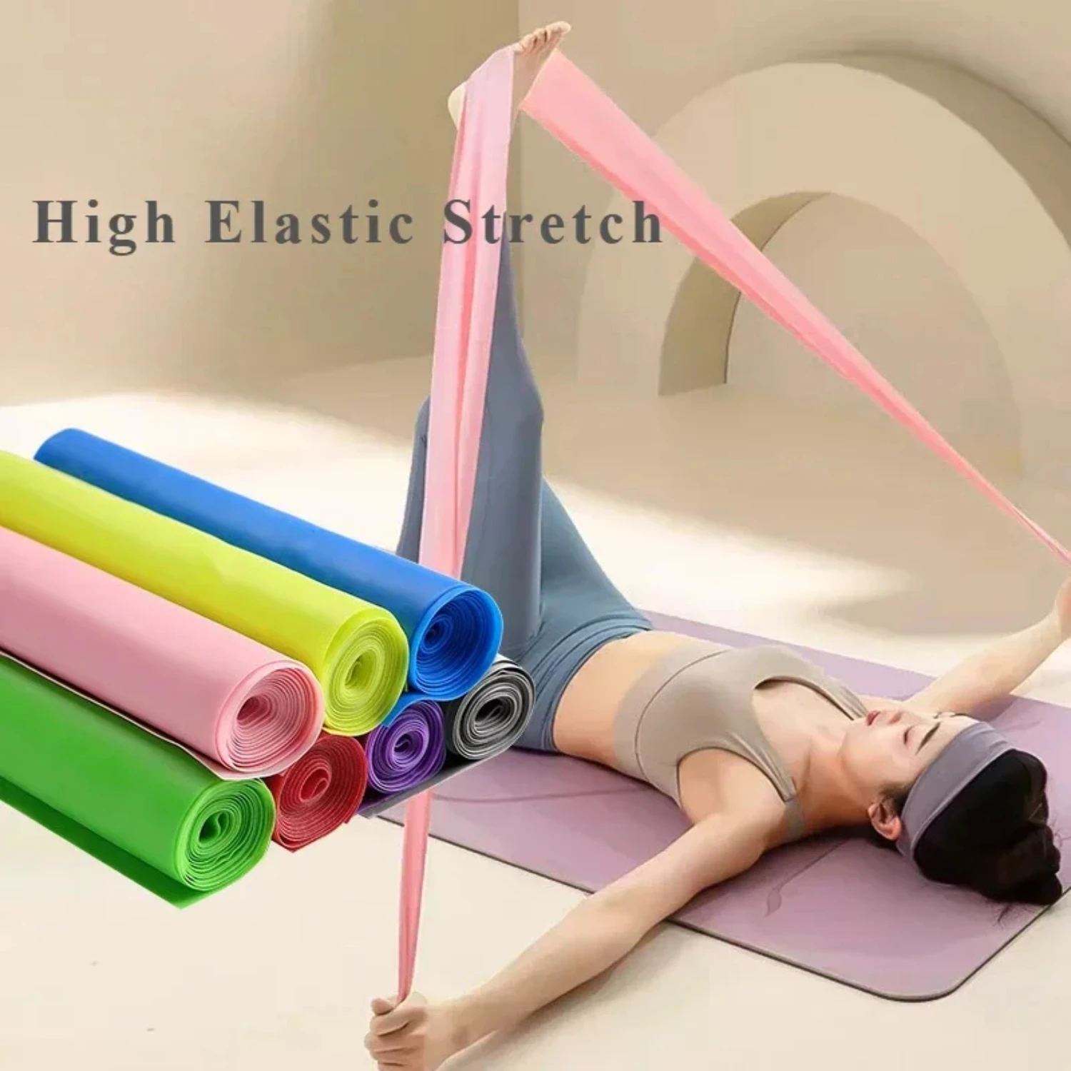 

Yoga Fitness Elastic Stretch Belt Training Latex Elastic Resistance Bands Pull Rope Cross Fit Gym Fitness Pilates