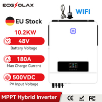 ECGSOLAX 10.2KW Solar Hybrid Inverter 48V 220V With Dual MPPT 180A Charge Controller Off-grid Hybrid Solar Inverter Max PV 500V