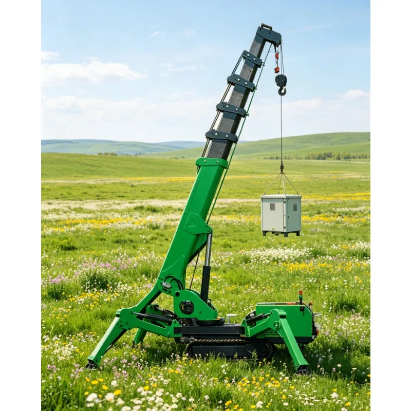 Factory Price Spider Crane 3T 8T Mini Hydraulic Crawler Telescopic Boom Foldable CE Certified for Construction Plant Relocation