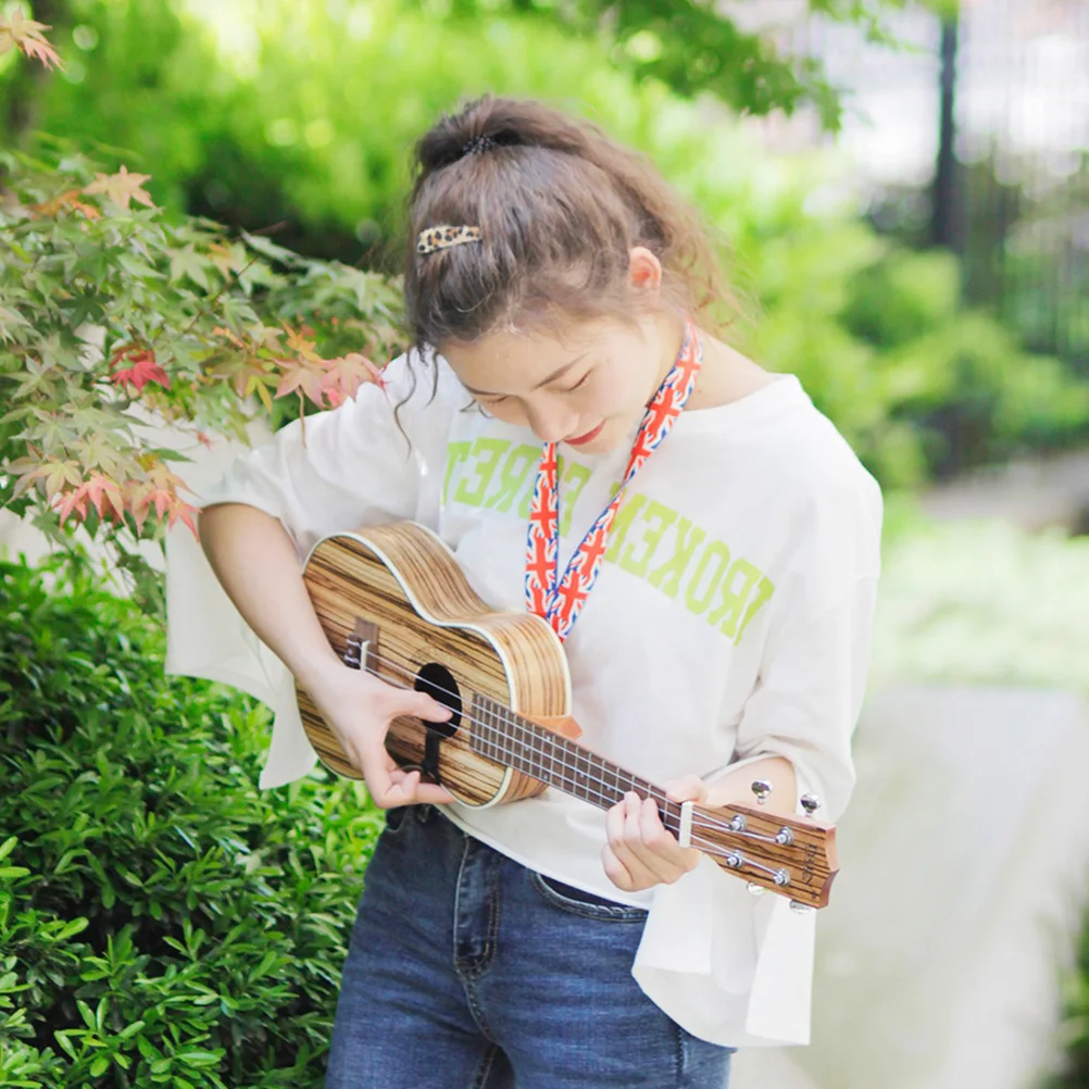 

Ukulele Strap Accessories Cotton with Hook Guitar Shoulder Belt Embroidery Carbon