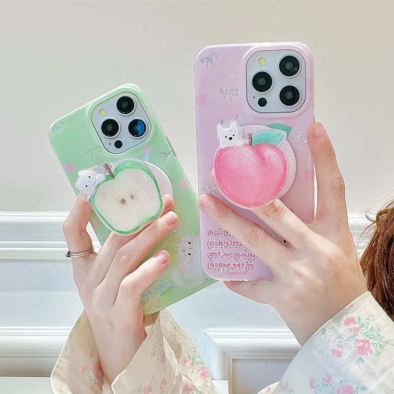 

Магнитный держатель с мультяшными фруктами Для Magsafe, универсальный кронштейн с блестками