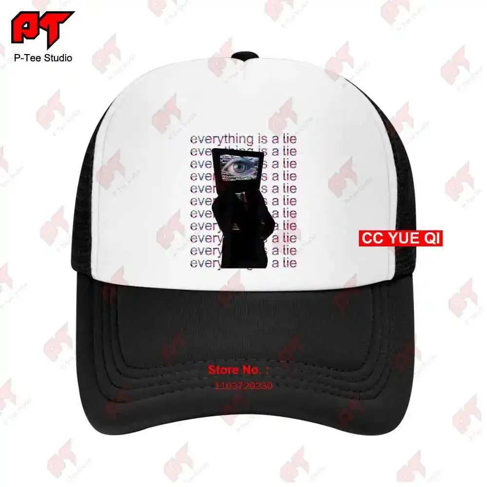 New Limited Weirdcore Aesthetic Tv Head Meme Art Dreamcore Baseball Caps Truck Cap QDA1