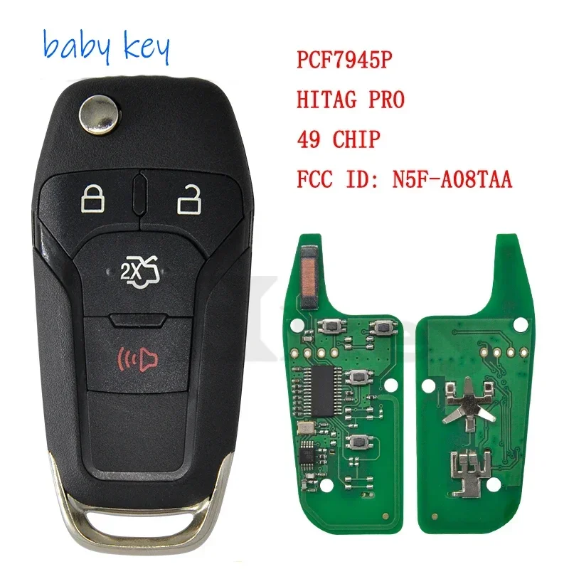 

NHkey Remote Control Key For Ford Escort Fusion 2013-2016 ID49 Chip 315 Mhz FCCID N5F-A08TAA Auto Smart Replace Flip