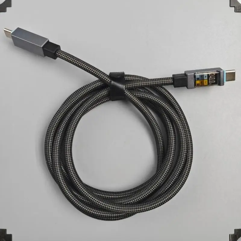 240W PD USB C to USB C Fast Charging Cable LED Digital Display 3M Extra Long Cord for Home Office Phone Tablet Charging