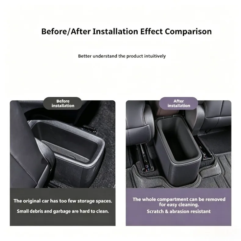 Für BYD Seagull Dolphin Mini Auto: Silikon-Aufbewahrungsbox für den Rücksitz, Organizer-Fach, Abfalleimer, Auto-Innenausstattung – Detail 1