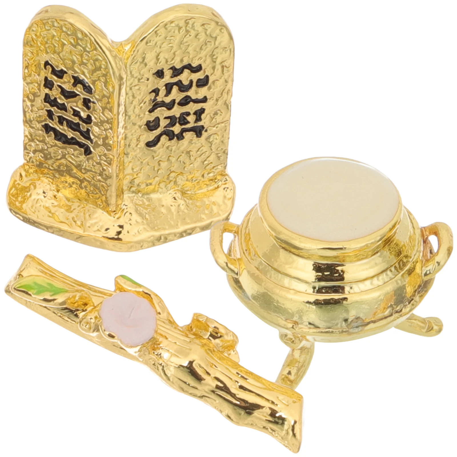 Unique Metal Wand Decoration Ark Of The Covenant Set Fine Workmanship Religious Themed Ornament Sculpture Decor Desktop Ornament