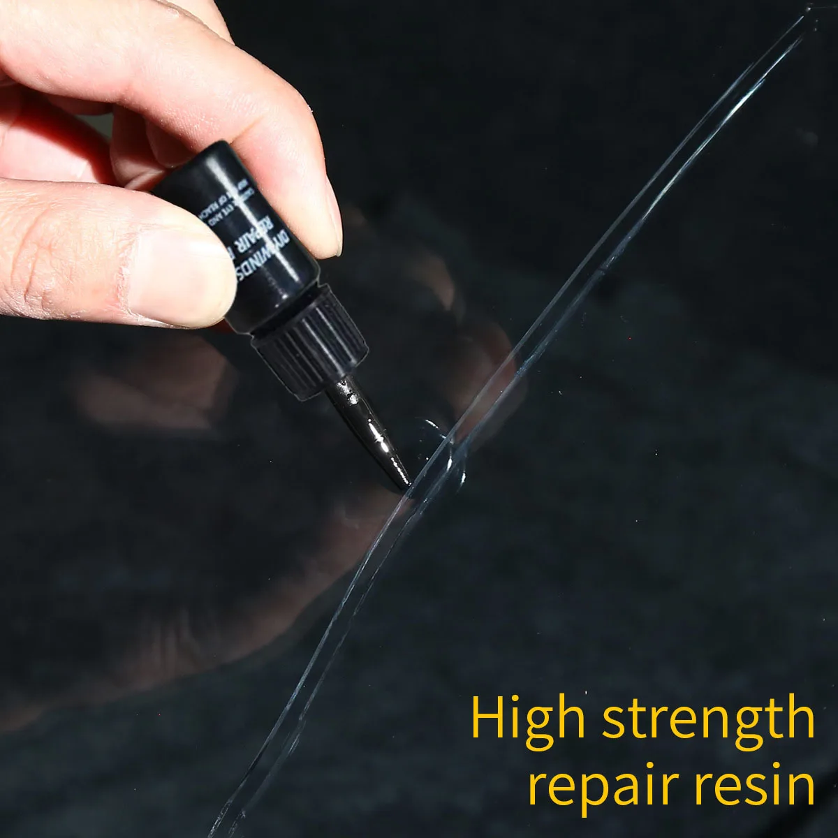 Car Windshield Repair Kit with Curing Lamp Quick Fix Cracked Glass Windscreen Resin Sealer DIY Auto Window Screen Crack Restore