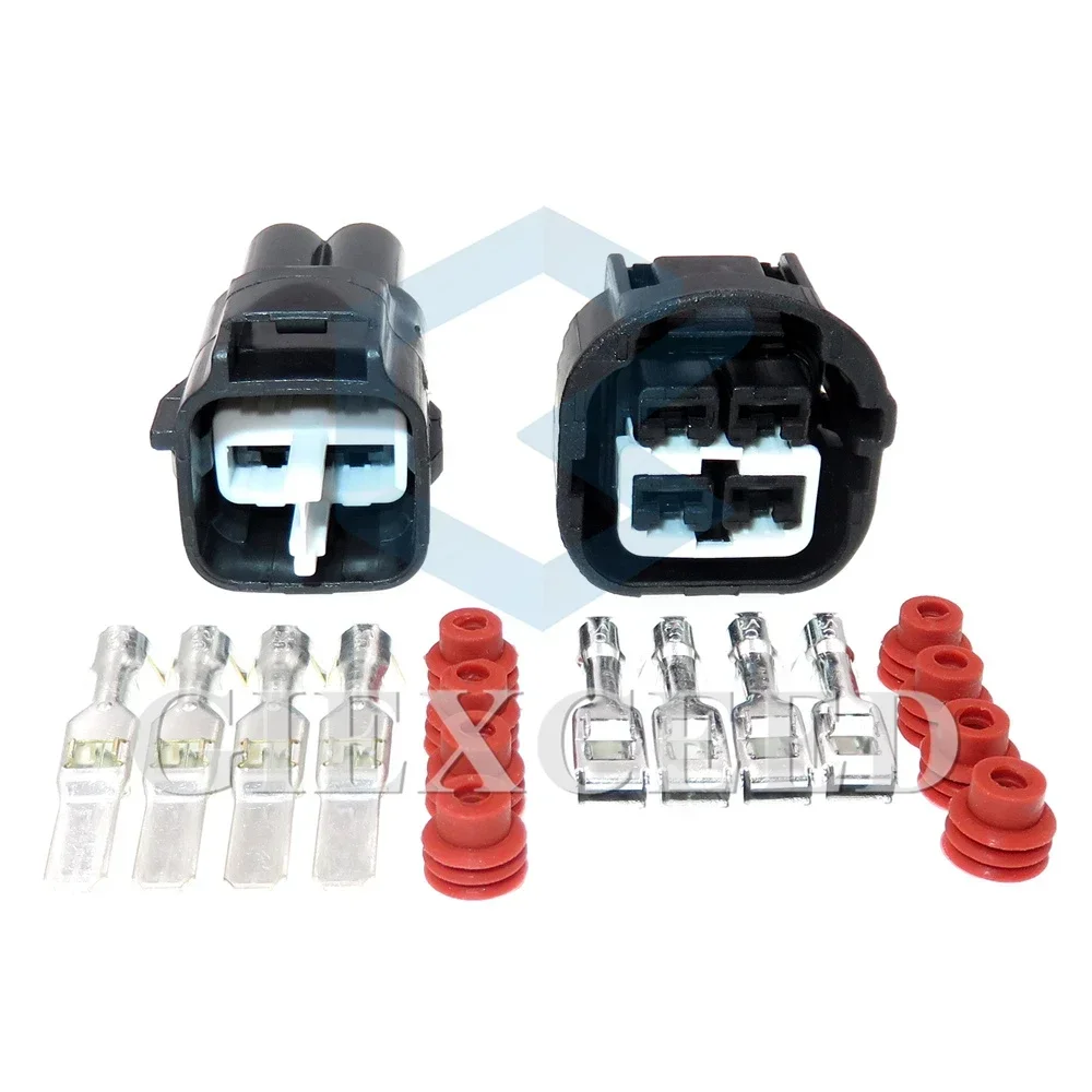 4 Pin 4.8 Series Car Fan Waterproof Wiring Socket 7282-7043-30 7283-7043-30 MG641744-5 Auto AC Assembly Replacement Parts