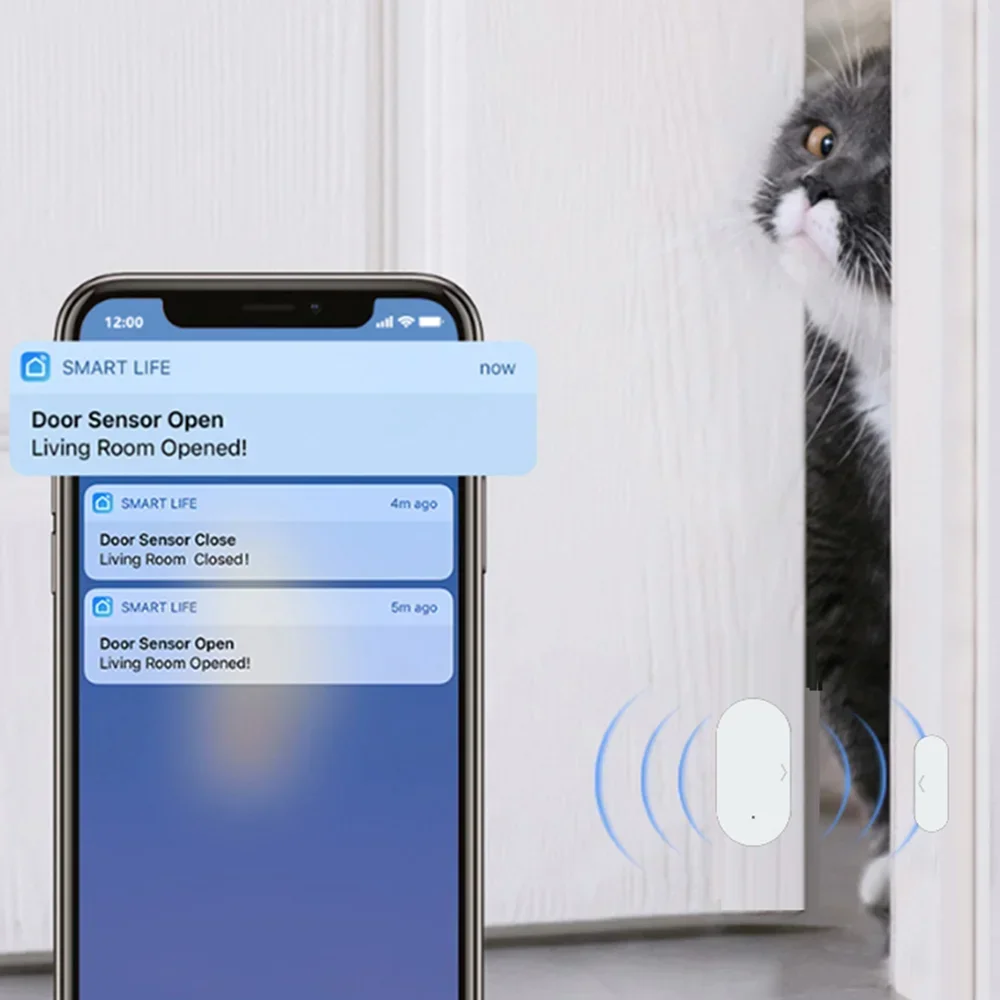 Imagem -04 - Tuya Zigbee Porta Janela Sensor um Alarme contra Roubo Automação Residencial Inteligente Proteção de Segurança Vida Inteligente Trabalho com Alexa Google Casa