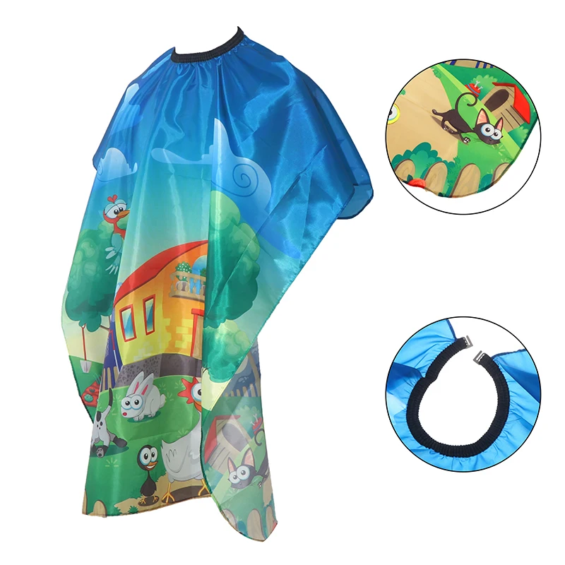 Waterproof Kids Haircut Cape Cloth Hairdresser Hairdressing Salon Barber Apron