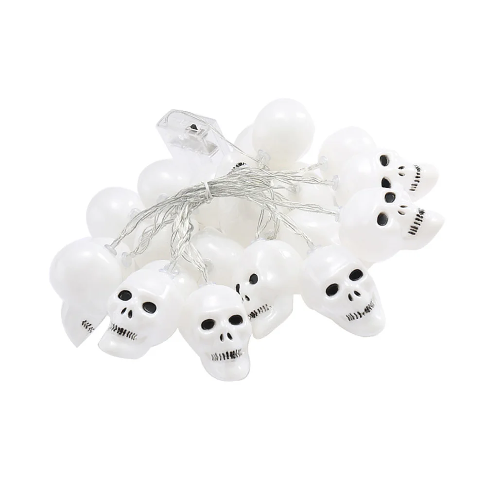 

3m 20leds Warm White Skull String Lights Halloween Party Decoration Durable Eco Friendly Safe to Use String Lights