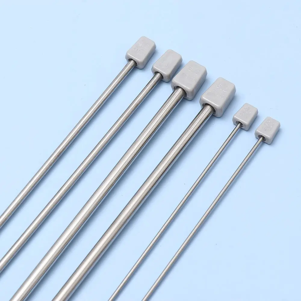 2Pcs/Set Stainless Steel Straight Knitting Needles DIY Sweater Weave Crochet Hooks Metal Crochet Knitting Tools Accessories