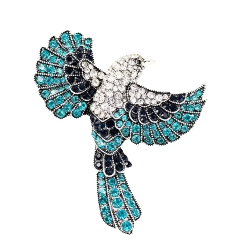 Luxury Rhinestone Bird Brooches For Women Unisex Fashion Animal Pins Friend Event Party New Gifts Jewelry Decoration Accessorie