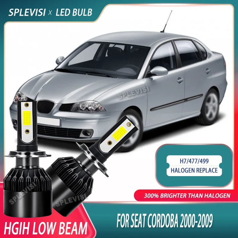 

for Harsh Weather New Upgrade COB LED Headlight Hi Lo Beam For Seat Cordoba 2000 2001 2002 2003 2004 2005 2006 2007 2008 2009