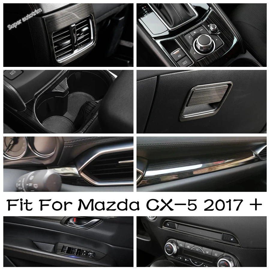 

CD Panel / Gear Shift / Window Lift / Pillar A Speaker / Hand Brake / Air AC Vent Cover Trim Interior For Mazda CX-5 2017 - 2024