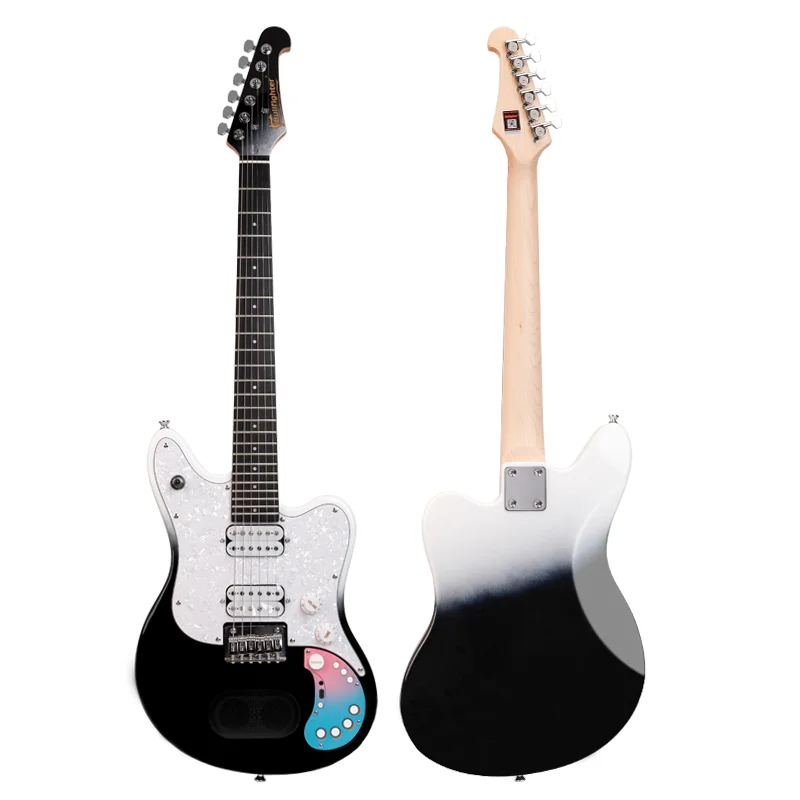 

SE Mini Musical Instruments 24 Frets 6 Strings Glossy Finished Travel Smart Electric Guitar With Speaker & Effect