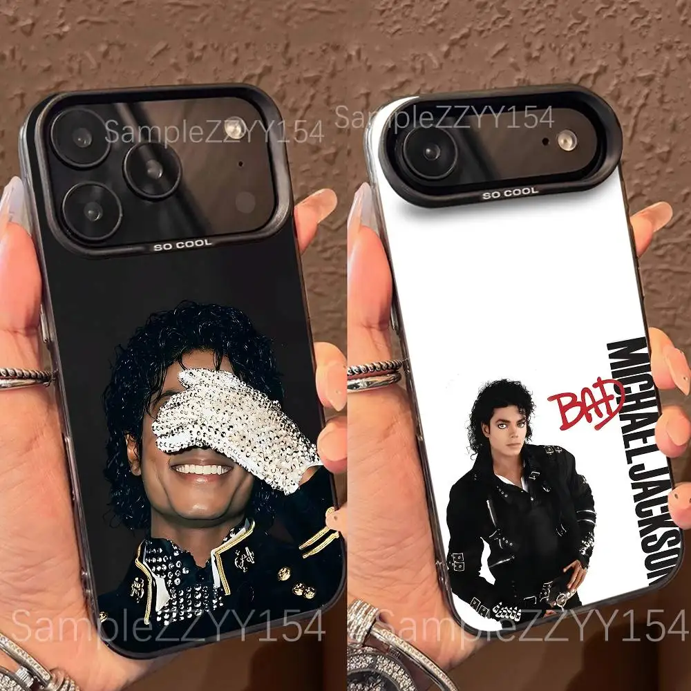 

M-Michael Jackson Billie Jean Phone Case For IPhone 15,16,17,13,14,11,12,Pro,Max,Plus,E,Air,Mini Gray Matte Shockproof Cover
