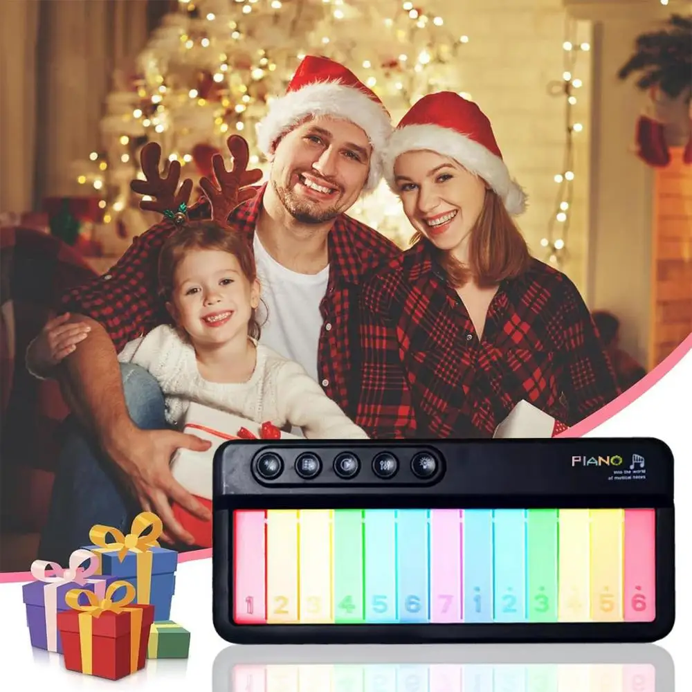 Elektroniczne pianino zabawka, elektroniczna klawiatura dla dzieci, pianino z ekranem dotykowym, lekkie pianino zabawka, przenośne instrumenty muzyczne, edukacyjne, interaktywne.