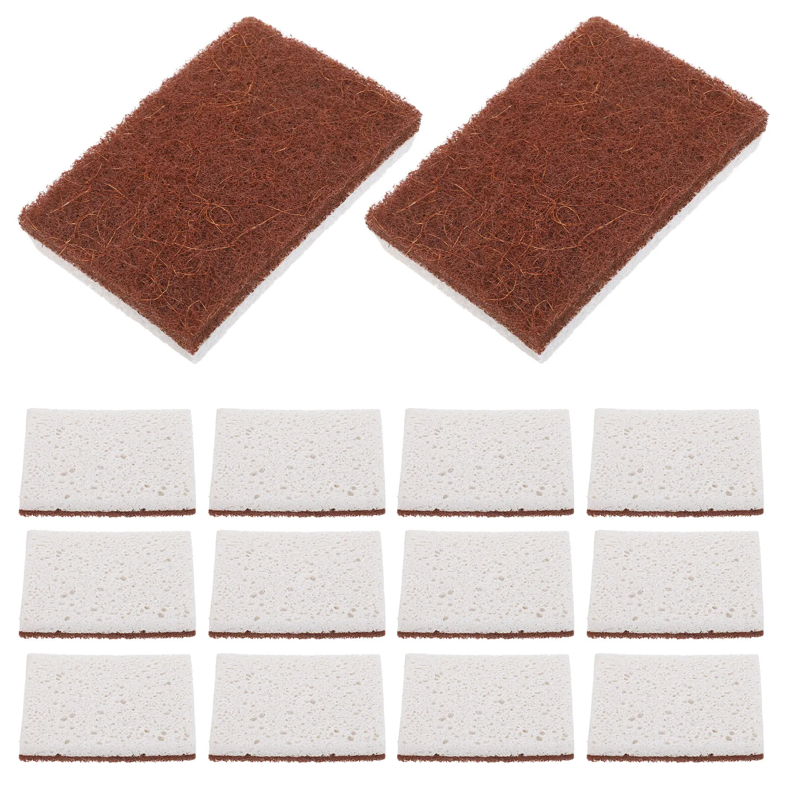 

20pcs Wood Pulp Dishwashing Sponge Natural Reusable Kitchen Scrubbers For Pots Dishes Non-Scratch Absorbent Cleaning Tools