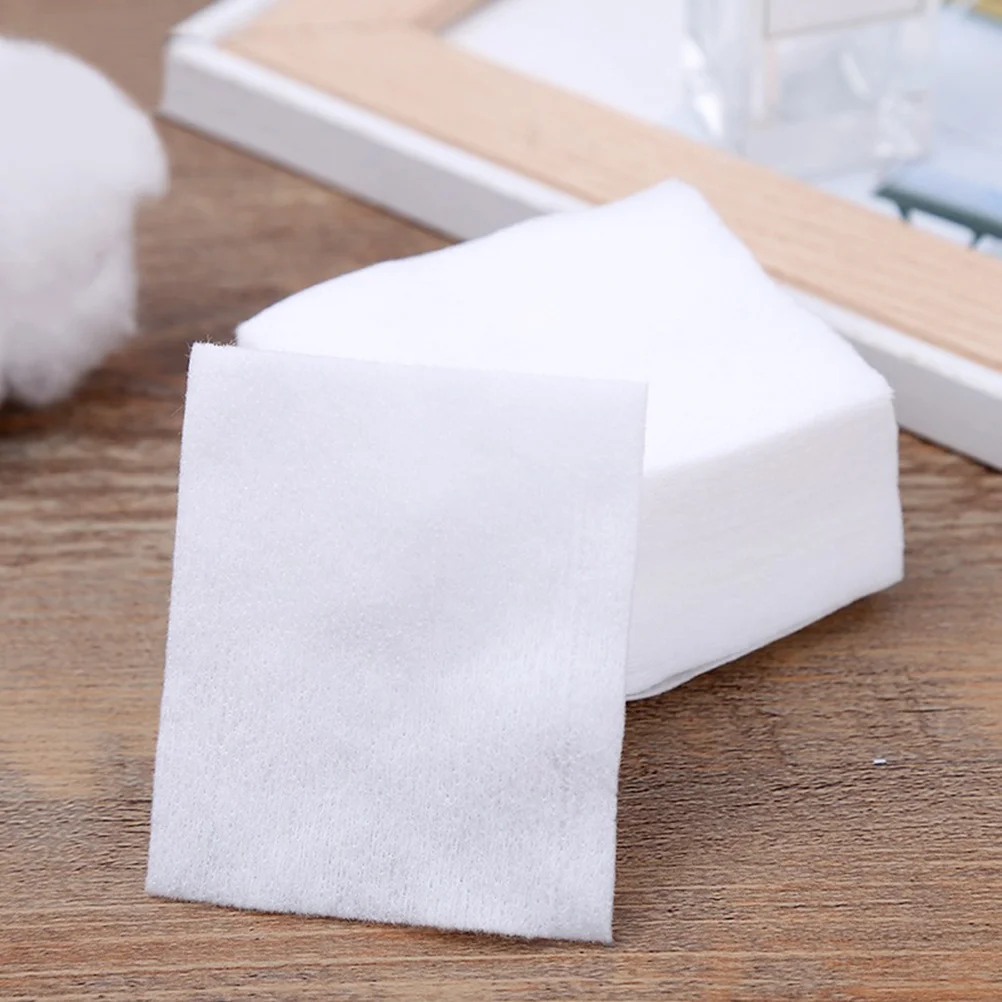 Almofadas de algodão descartáveis para maquiagem, 400 peças, macio, absorvente, tecido não tecido, removedor de maquiagem, almofadas de limpeza facial, portátil para casa, salão de beleza