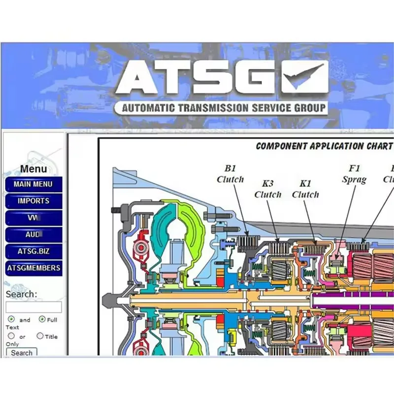 ATSG 2017 Automatic Transmission Maintenance Group Repair Information Car Repair Software Unit Failure Detection +Install video