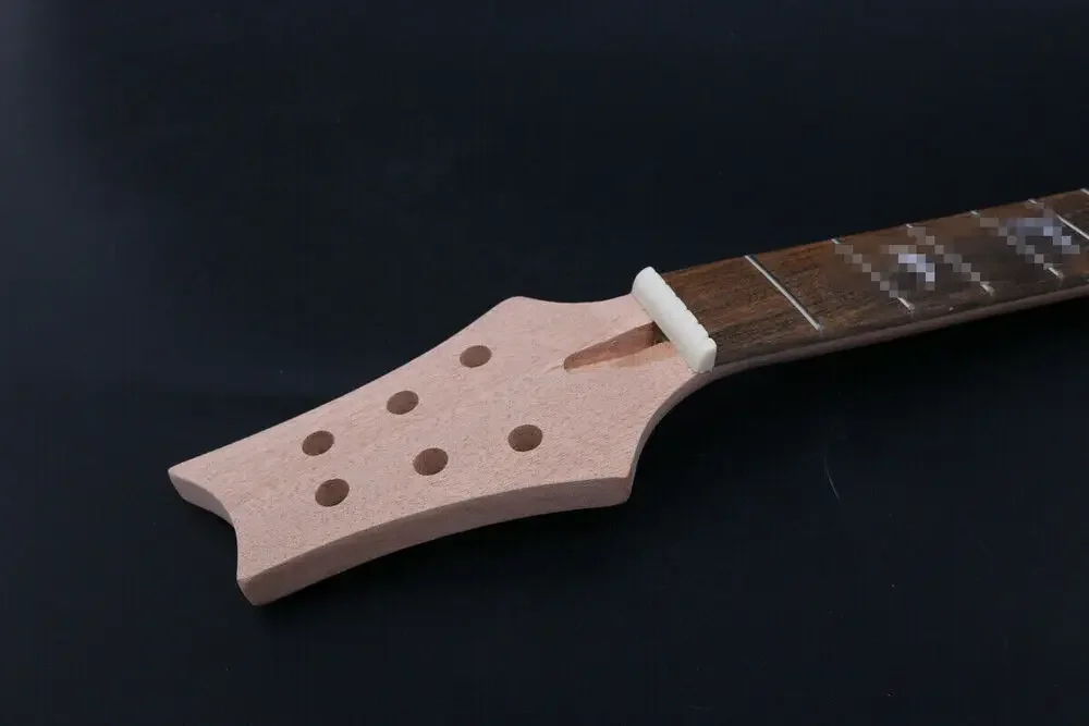 Yinfente 22 Fret New Electric Guitar Neck 25 Inch Rosewood Fretboard Inlay Bolt on Style Unfinished DIY Guitar Parts