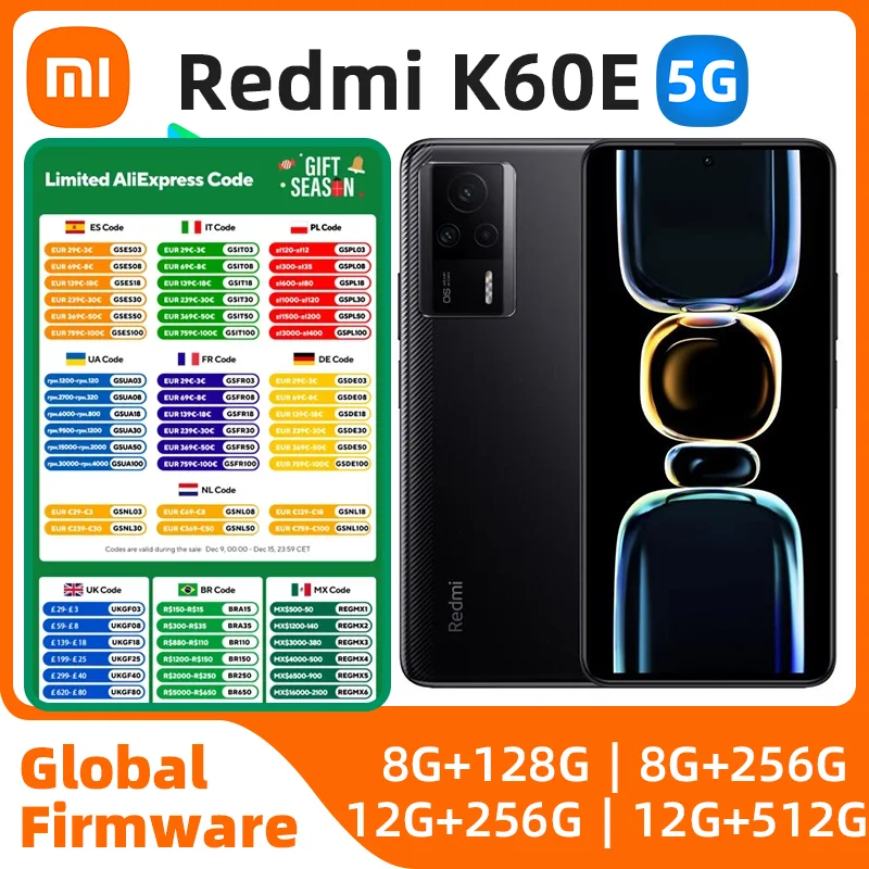 Xiaomi Redmi K60E 5G Smartphone Dimensity 8200 6.67\