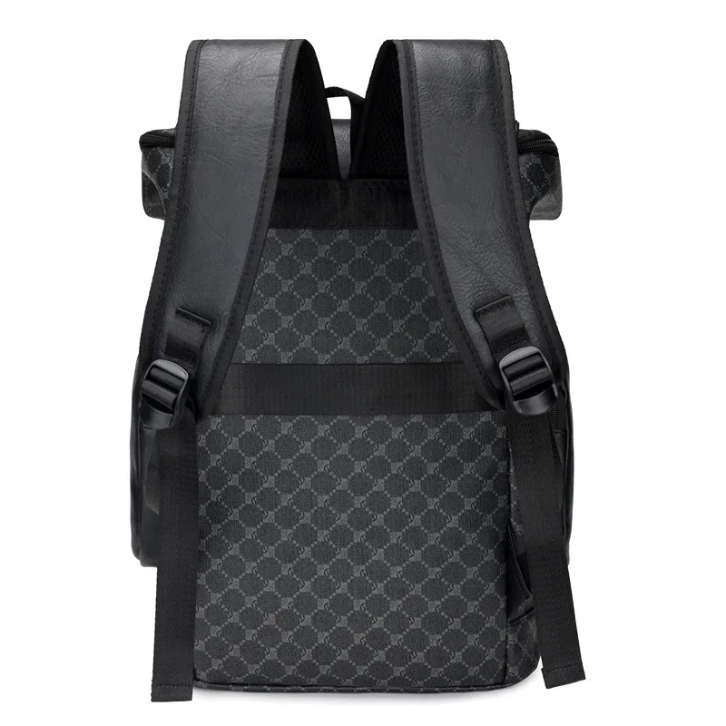 Mochila nueva 2025 para hombre, bolso informal con textura impresa para ordenador de negocios, Color a juego, viaje de negocios