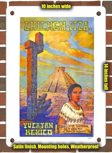 METAL SIGN - 1953 Chichen-Itza Yucatan Mexico - 10x14 Inches