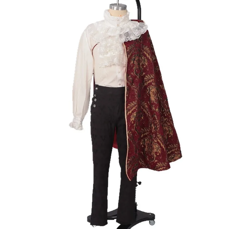 New Medieval Renaissance Nobleman Tudor King Costume CapeRenFaireShirt cape view 5