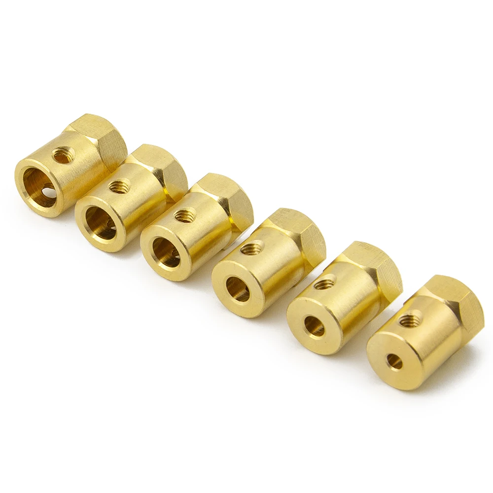 AXSPEED 4PCS Brass Hex Coupling Coupler Wheel Hex Sleeve Adapter Tire Connector 3/4/5/6/7/8/mm for RC Boat Car Spare Parts