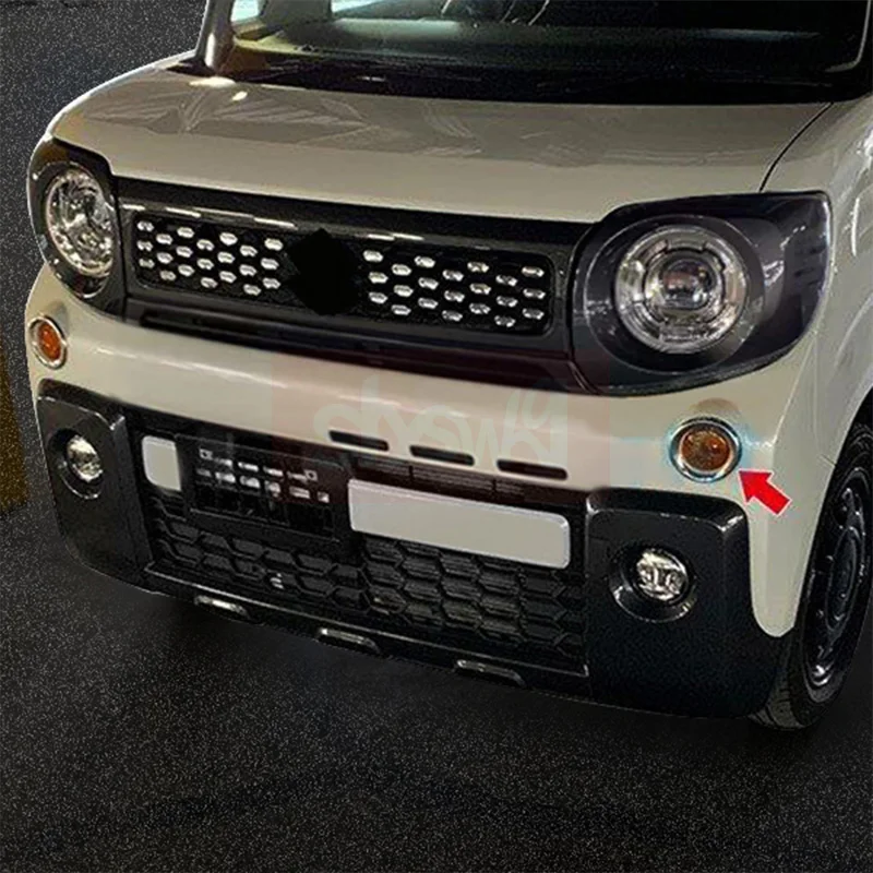 Fit For Spacia Gear MK53S Glossy Turn Indicator Front Fog Lamp Bezel Trim Strip Car Styling Stainless Steel Exterior Accessories