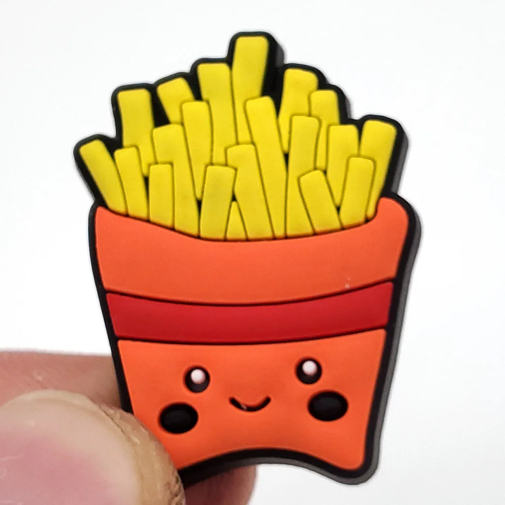 1Pcs cartoon food shoe charms DIY PVC shoe Accessories fit shoe Decorate buckle kids gifts