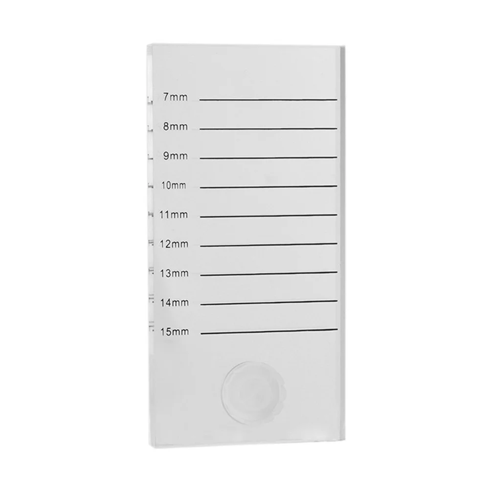 

1pc Eyelash Extension Board Acrylic 2 In 1 Smooth Durable Surface For Pick Up With Measurement Scale False Lashes Tool