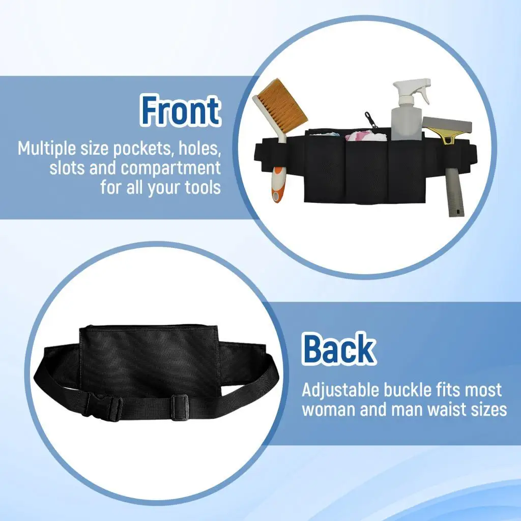 Tool Pouch Waist Belt Bag Adjustable Heavy Duty Construction Tool Belt Working Tool Waist Apron for Carpenters Maintenance Tool