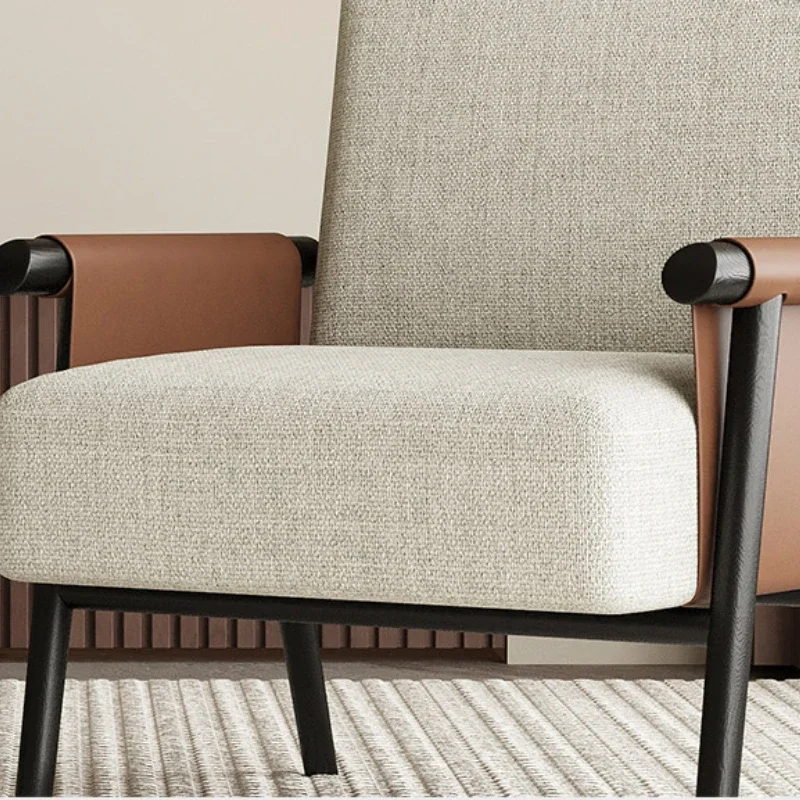 

Single Sofa Mid Century Modern Dining Chair Vintage Armchairs Upholstery Nordic Style Recliner Muebles Para Hogar Furniture