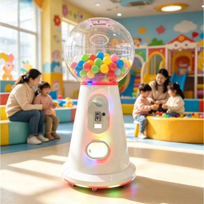 Custom Coin Operated Mini Arcade Crane Machine Large Capsule Toy Vending Machine with English System for Commercial Amusement