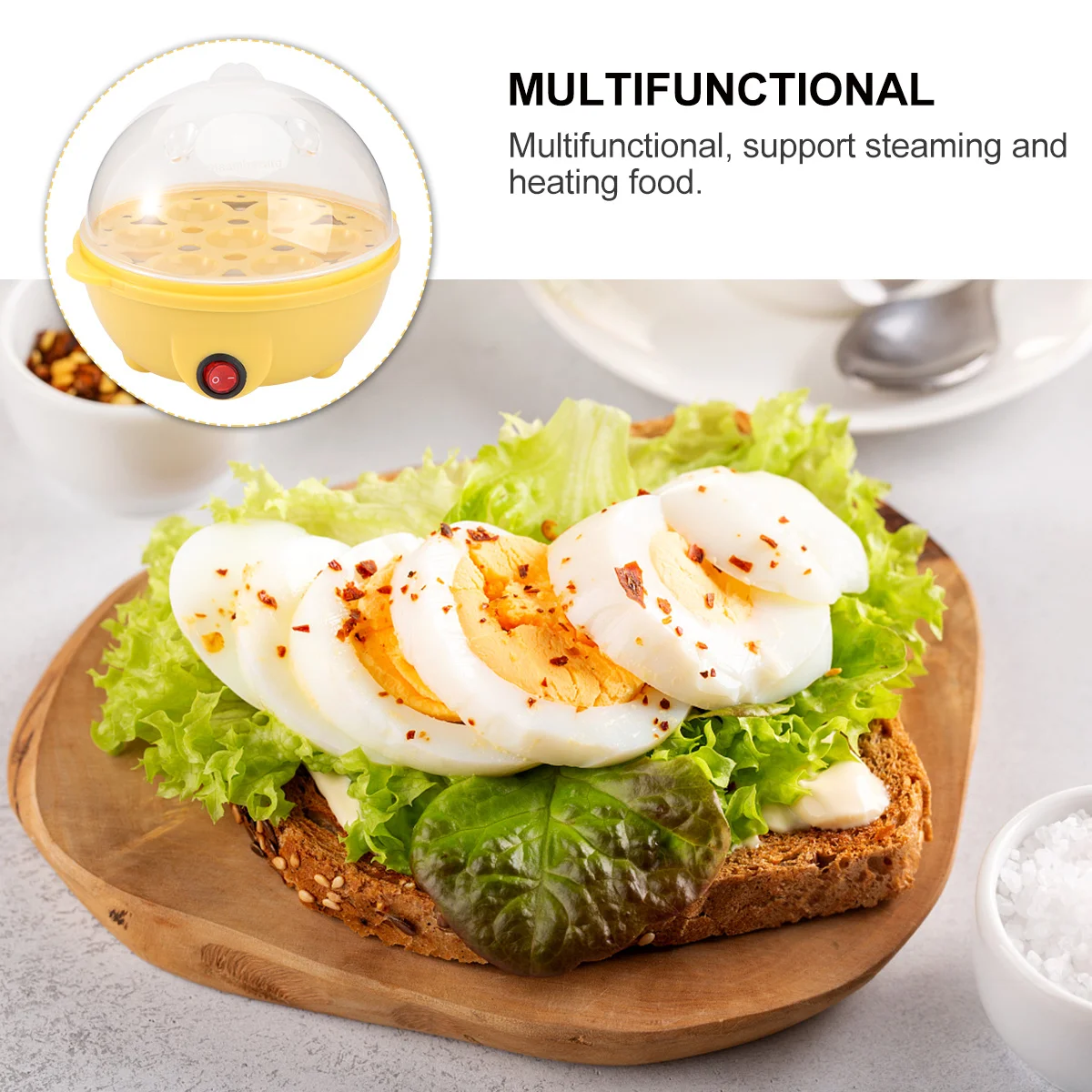 

Steamer Layer Boiler Cooker Poacher Kitchen Utensil Lightweight Single Layer Boiler Portable Safe PP Material