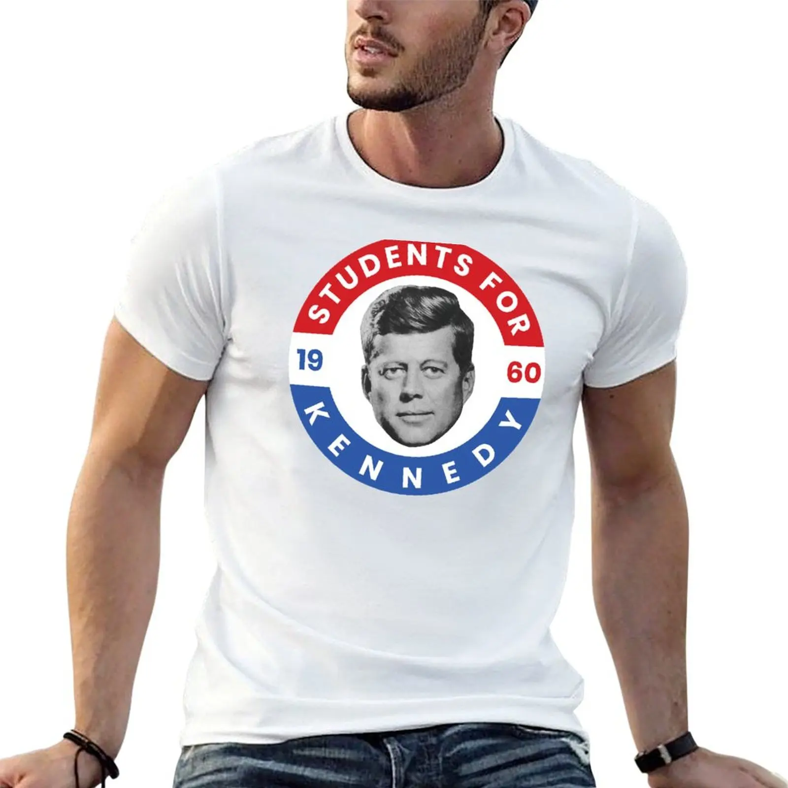 

Students for President John F Kennedy JFK T-Shirt mens graphic t shirts t shirts for man pack cotton T-Shirt