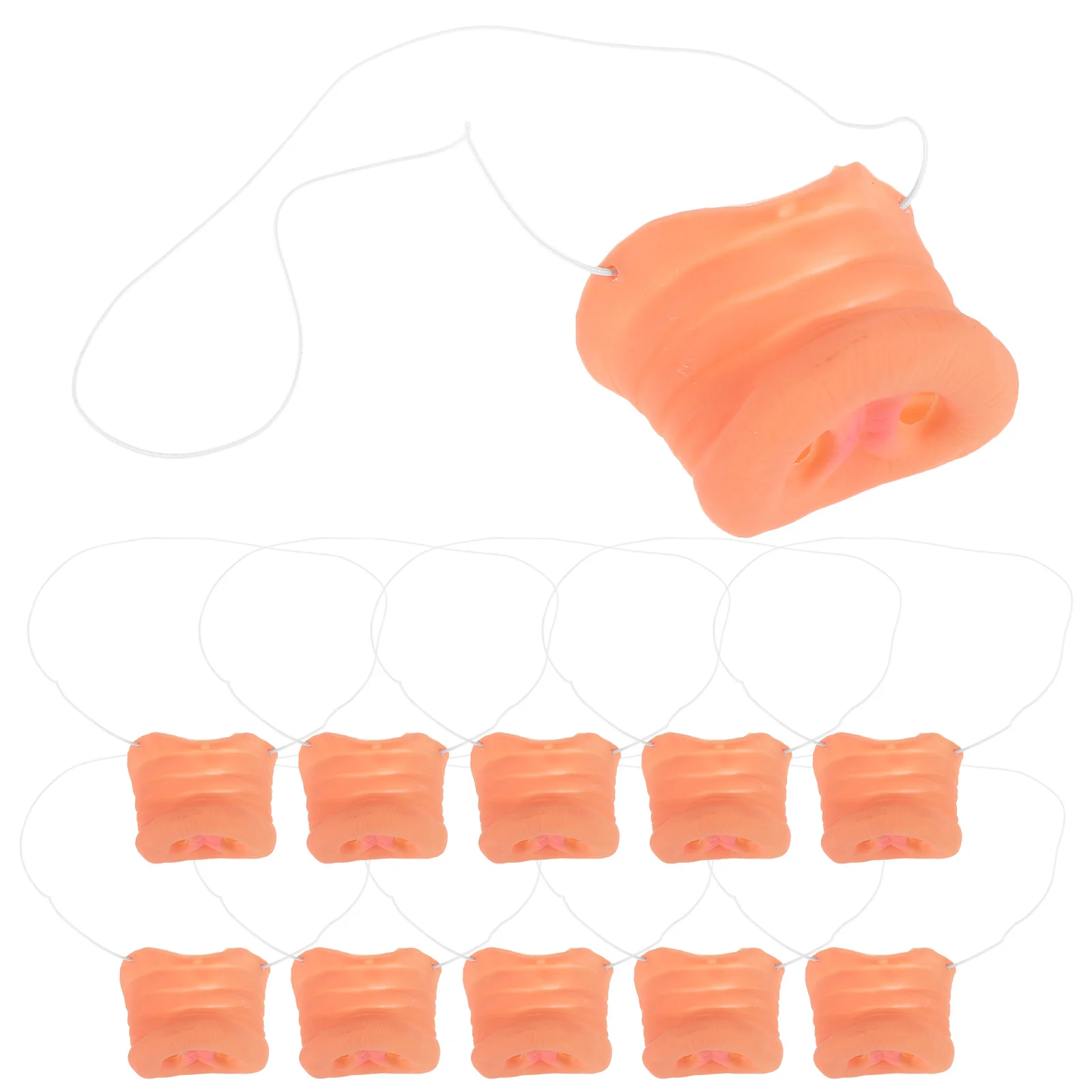 

14pcs Plastic Wall Mount Pig Nose Halloween Party Decor Costume Cosplay Prop For Carnival Masquerade Role Play Accessory