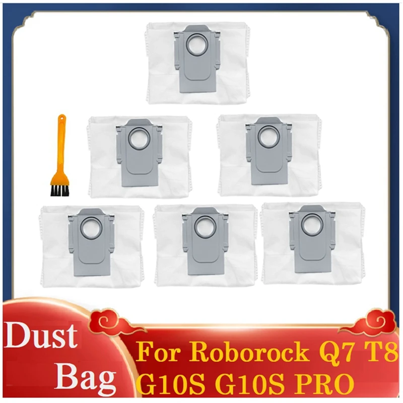 Dust Bag Accessories For Roborock Q7 T8 G10S G10S PRO Robot Vacuum Cleaner Spare Parts Cleaning Brush Dust Bag