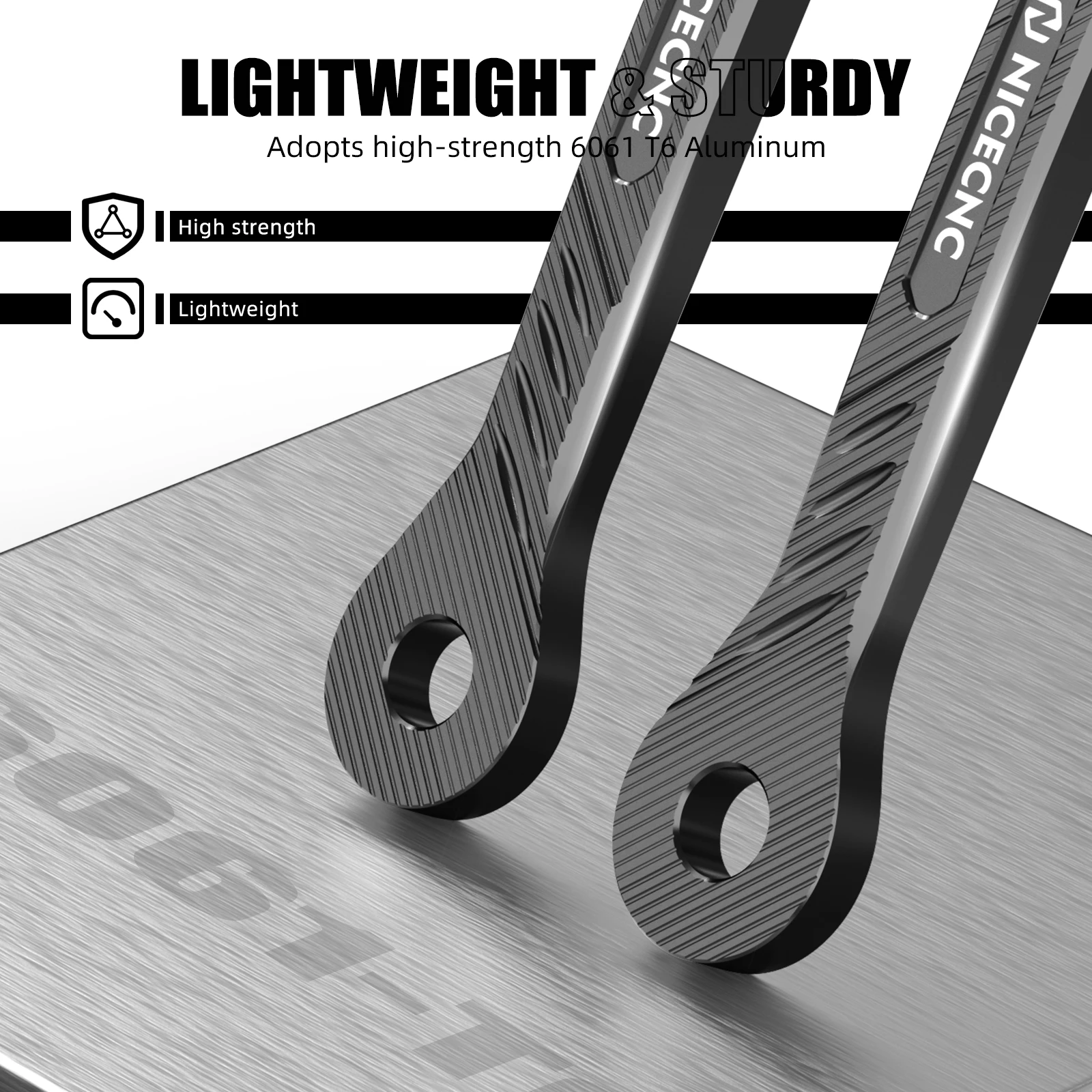 Für Yamaha Tenere 700 T700 2019-2024 Verstellbarer 25-50mm Seitenständer Parkständer 1,5 Zoll/38MM Tieferlegungsglied – Detail 7