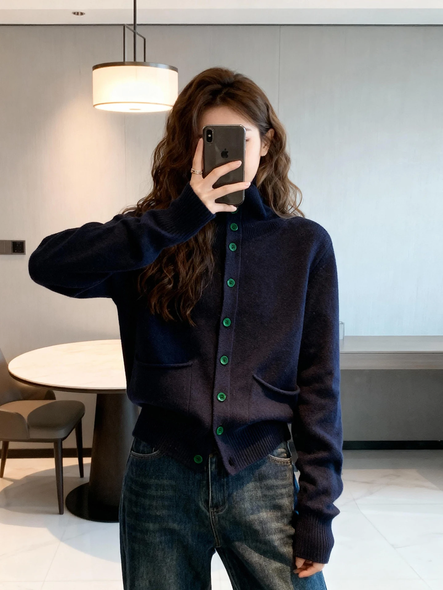 

Ele вязаный свитер Long Sve, повседневный удобный женский модный зимний 2021, утягивающий открытый кардиган, простой слэ